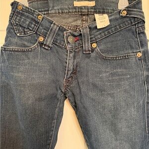RARE style Levi's Blue Straight Leg Jeans Classic Indigo Wash bootcut low rise